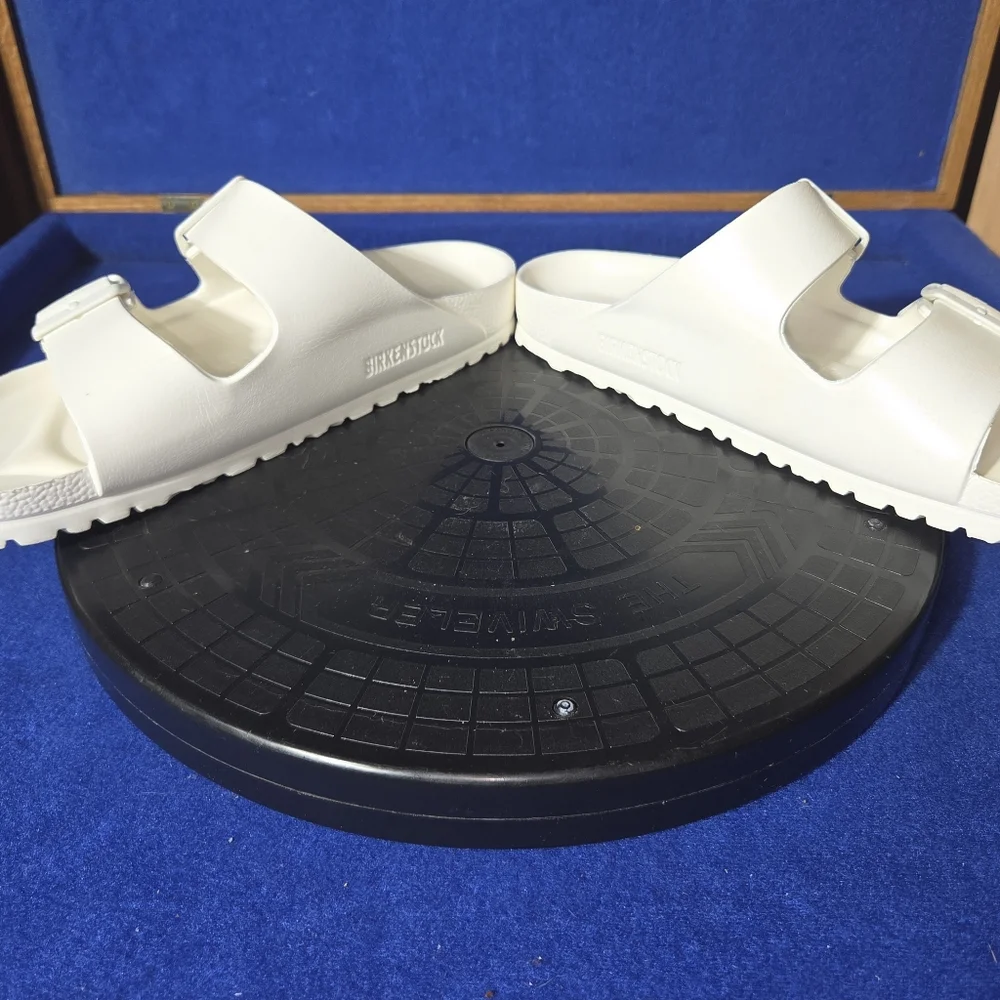 Birkenstock White Arizona EVA Double Strap Sandles, Sz. 38-EU, 7-US...Mens Sz.5 - Picture 6 of 8